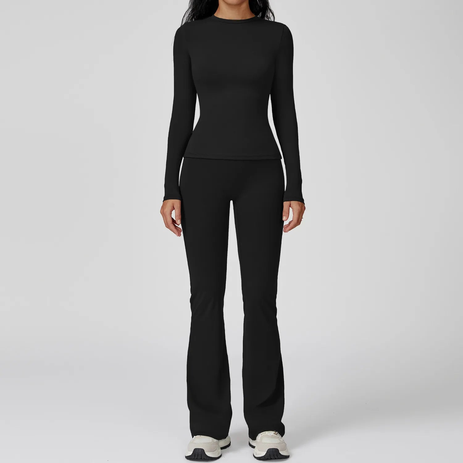 2PCS Yoga Suit Sports Set Gym Set Women Tracksuit Running Workout Clothes Female Long Sleeve Fitness Athletic Wear Yoga Clothing