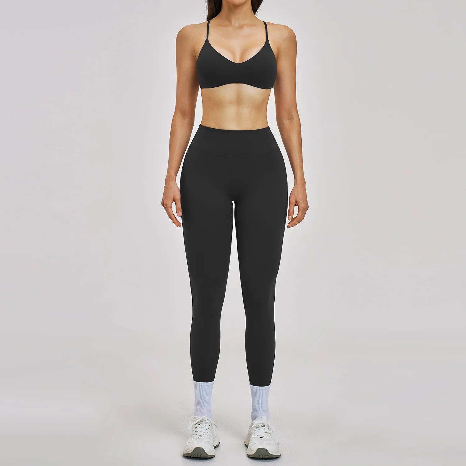 2PCS Sport Set Women Gym Outfits Push Up Yoga Set Gym Sportswear Fitness Bra Workout High Waist Legging Sports Shorts Tight Suit