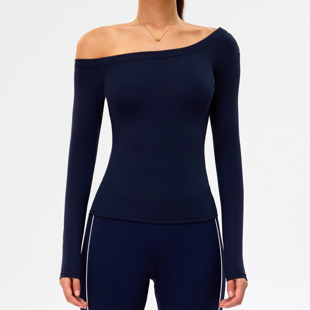 JUREN Women Yoga Shirts Crop Top Sexy Long Sleeves Shirts for Women Yoga Sports Fitness Gym Clothes Running Push Up Workout Tops
