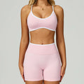 Seamless Yoga Set 2PCS Gym Workout Clothes Women Tracksuit Push Up Bra High Waist Leggings Fitness Top Sportswear Sports Suits
