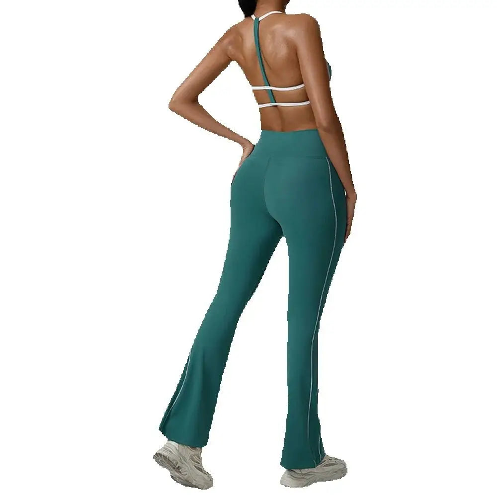 JUREN Workout Clothes Women's Tracksuit 2PCS Yoga Set Sportswear Gym Clothing High Waist Leggings Sportswear Fitness Sports Bra