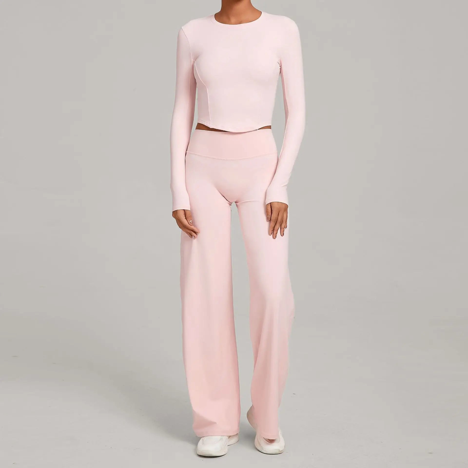 Gym Outfits 2PCS Yoga Suit Sports Set Women Sportswear Quick-Drying Women Tracksuit Running Workout Long Sleeve Yoga Clothing