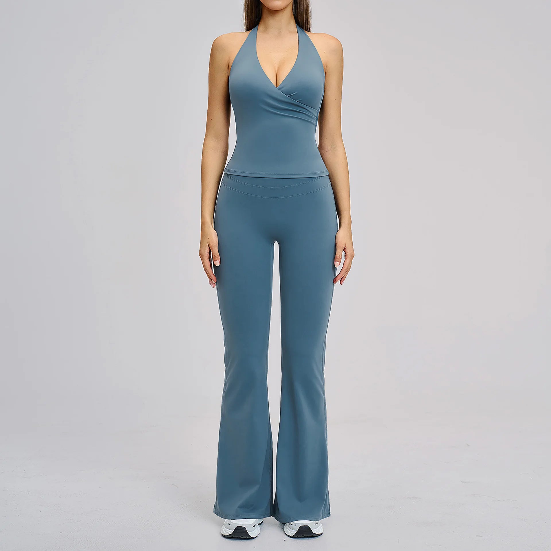 Yoga Set Women's Tracksuit Sportswear Workout Clothes Athletic Wear Sports Outfits Gym Legging Fitness Bra Long Sleeve Yoga Suit