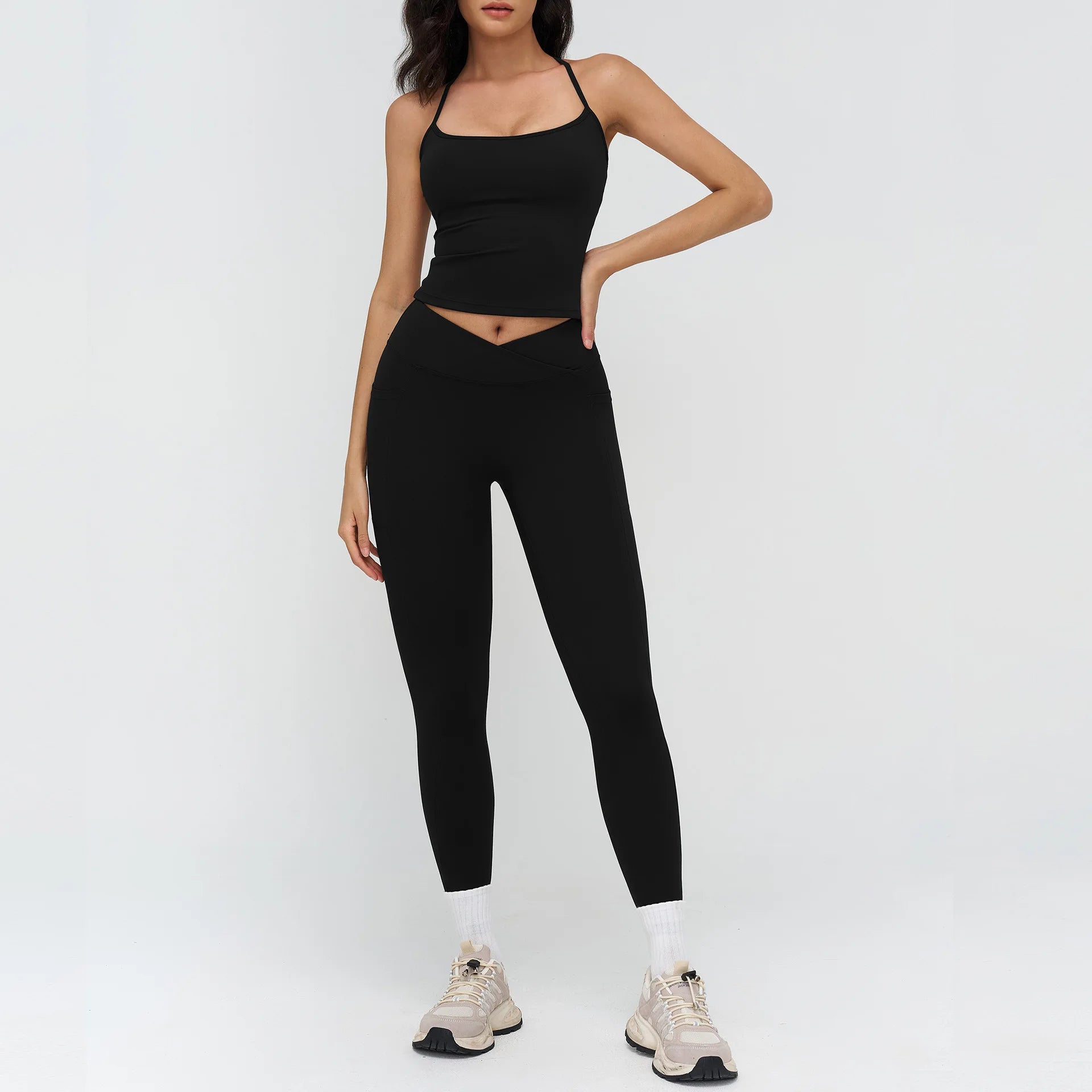 Gym Outfits 2PCS Yoga Clothes Women's Tracksuit Athletic Wear Pilates Fitness Suit Workout Sets Push Up Sports Bra Leggings Suit