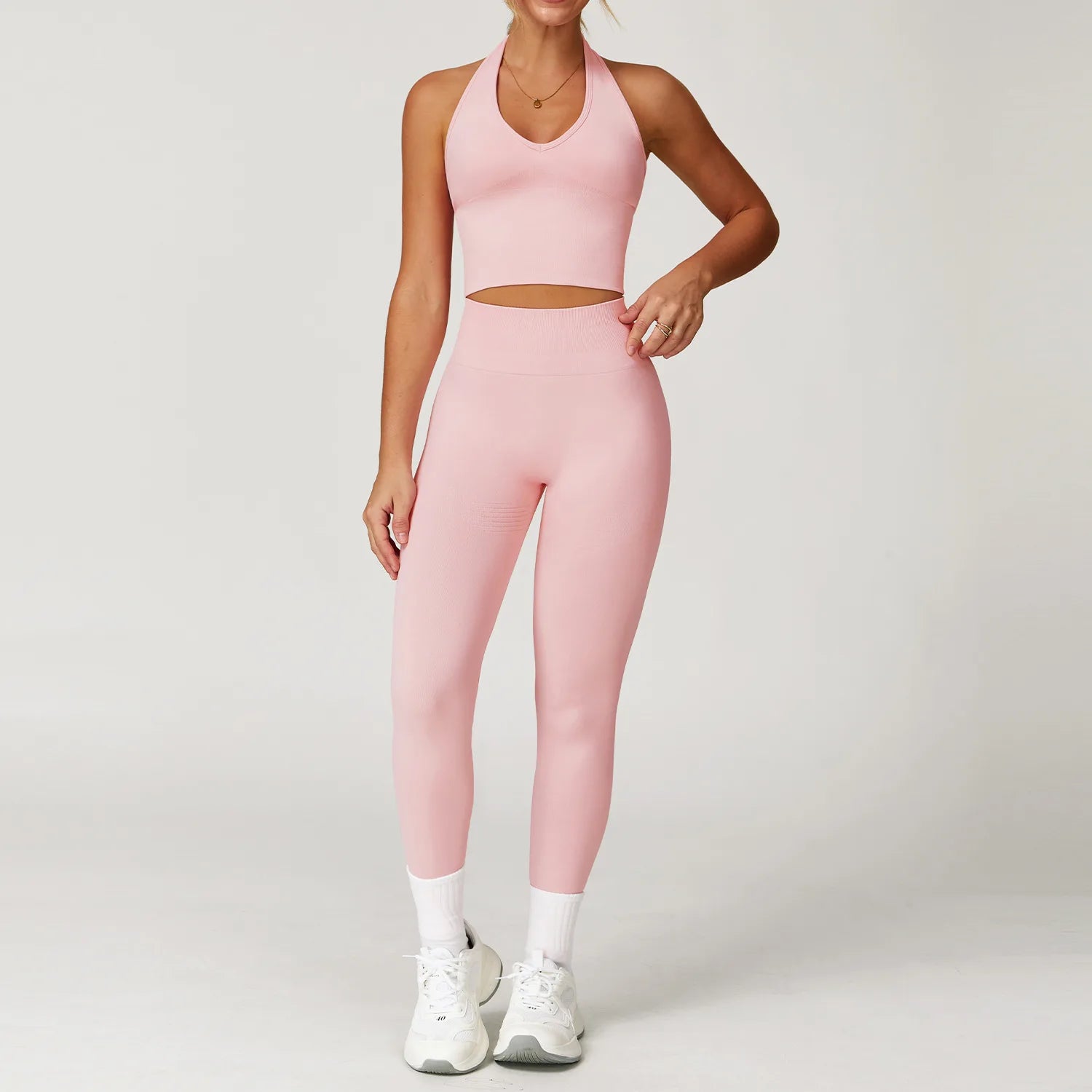 2/3/4PCS Yoga Set Seamless Gym Clothes Sportswear Yoga Suits For Women Fitness Long Sleeved Tracksuits Sports Bra Gym Leggings