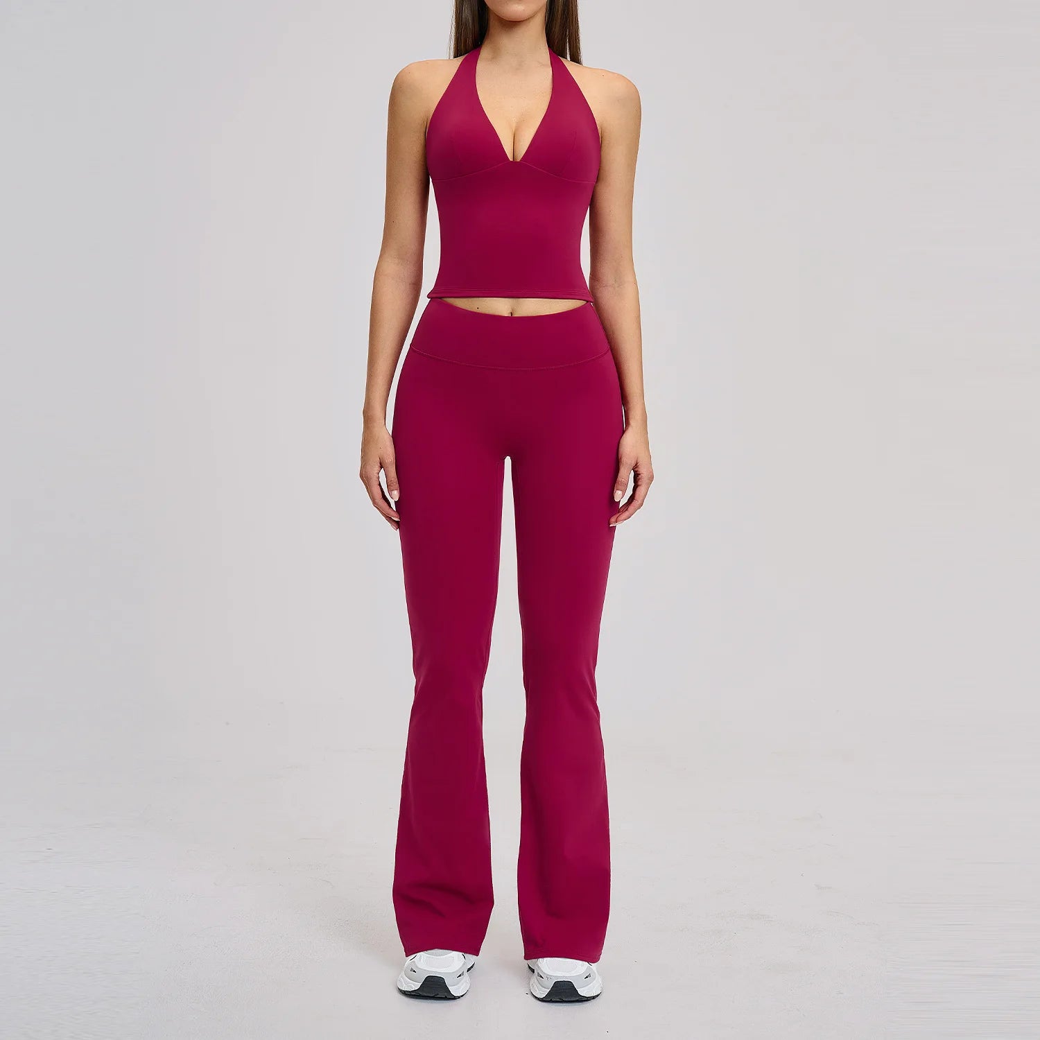 Yoga Set 2PCS Women Tracksuit Sport Suit Gymwear Workout Clothes Gym Crop Top High Waist Legging Fitness Bra Set Sports Suits