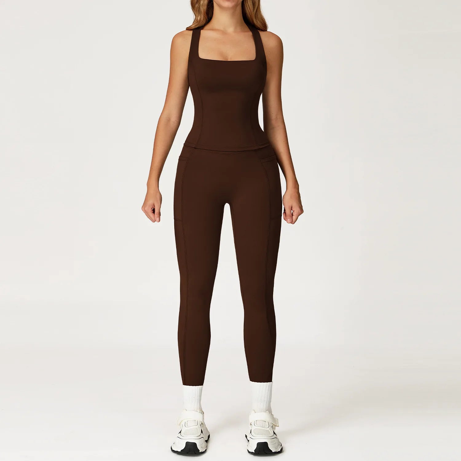 2PCS Yoga Set Gym Clothes Workout Sportswear Yoga Suits Women Tracksuits Fitness Outfits Sports Bra Gym Leggings Athletic Wear
