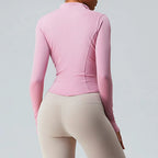 Yoga Long Sleeve Sports Jacket Women Zipper Fitness Yoga Shirt Gym Top Activewear Running Coats Workout Clothes For Cycling Tops
