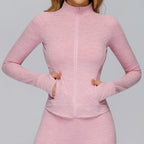 Zip Fitness Clothes Women Long Sleeve Sports Jacket Gym Clothes Woman Yoga Shirt Quick Dry Top Sunscreen Sportswear Yoga Clothes