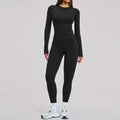 Women's Tracksuit 2 Piece Yoga Clothes Athletic Wear Pilates Fitness Suit Gym Long Sleeves Workout Push Up Sports Leggings Suit