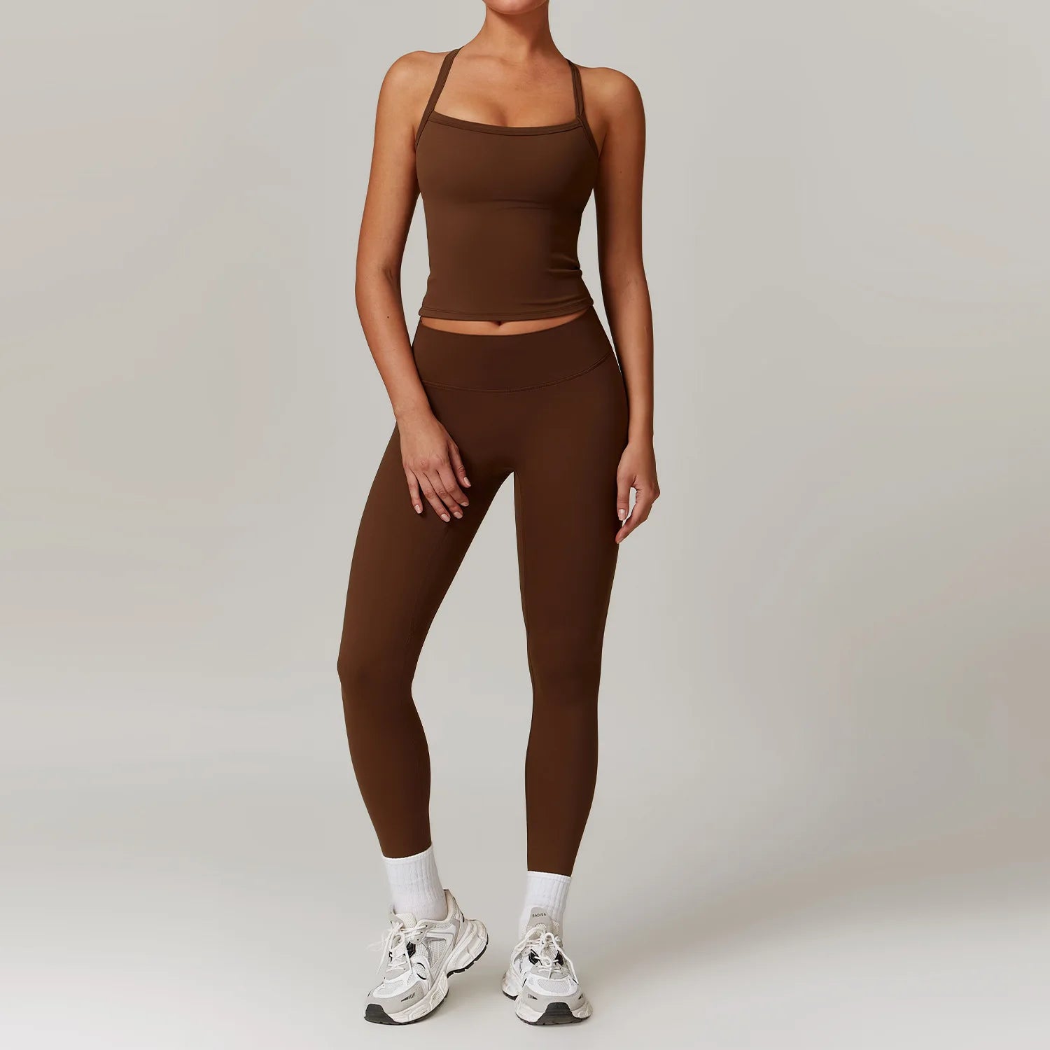 2PCS Yoga Set Women's Tracksuit Workout Outfits Push Up Sportswear Gym Clothing Running High Waist Leggings Fitness Sports Suits