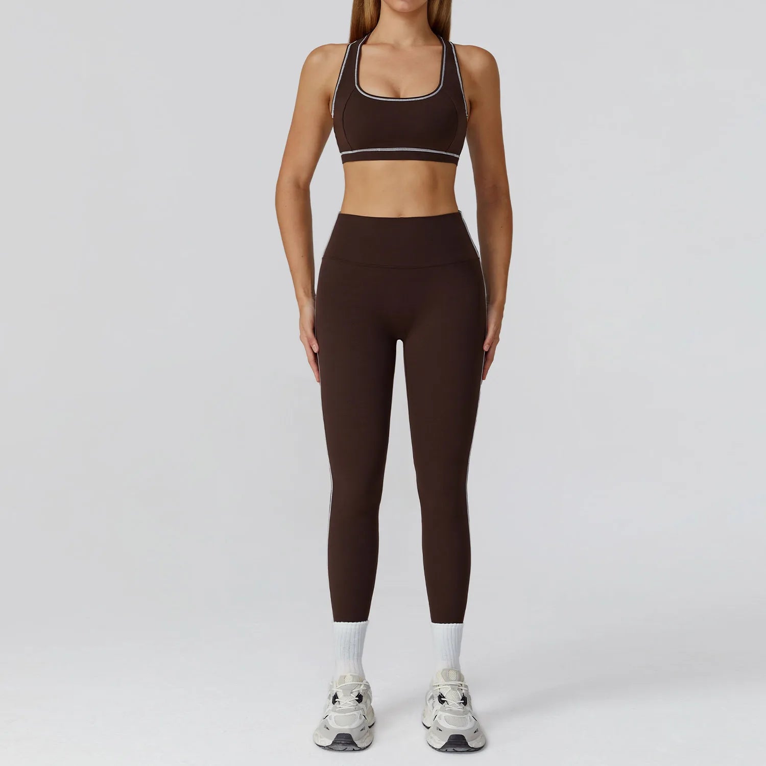 2PCS Yoga Set Women Tracksuit Gym Outfits Fitness Set Woman Leggings Sports Bra Breathable Sportwear Woman Clothes Athletic Wear