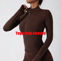 Zipper Yoga Shirts For Women Jacket Long Sleeve Fitness Running Gym Clothes Workout Dry Fit Breathable High Elastic Sports Top