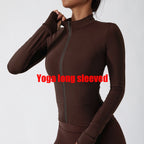 Zipper Yoga Shirts For Women Jacket Long Sleeve Fitness Running Gym Clothes Workout Dry Fit Breathable High Elastic Sports Top