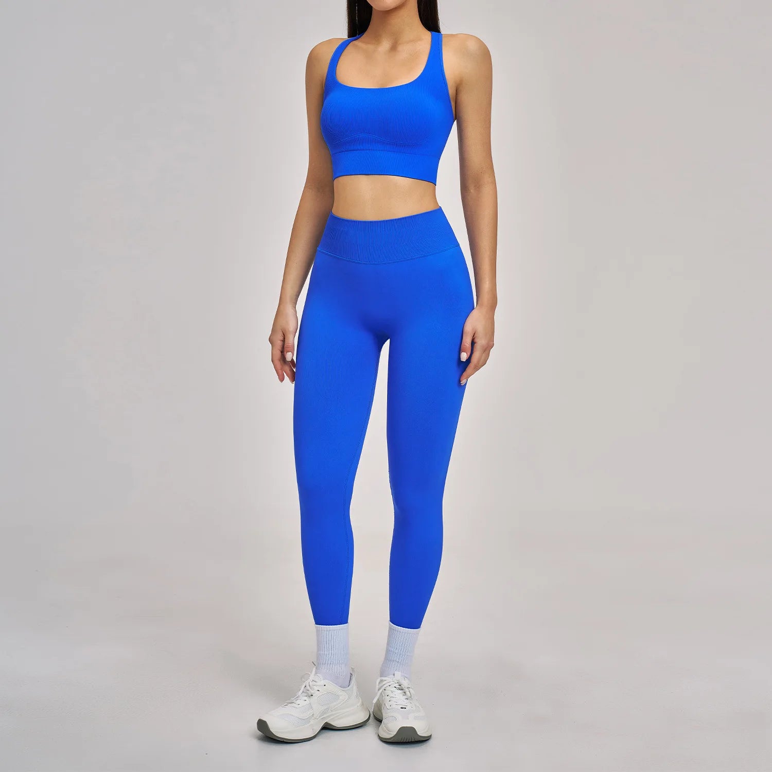 2pcs Yoga Set Women Seamless Sport Suit Gym Outfits Workout Clothes Gym Crop Top High Waist Legging Fitness Bra Set Sports Suits