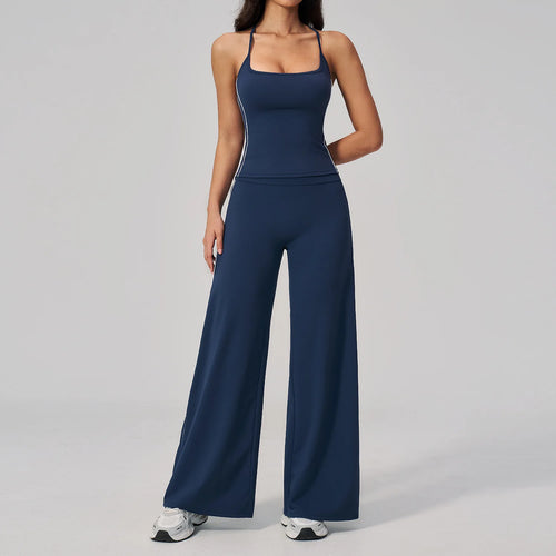 2 Pieces Yoga Set Workout Outfits Fitness Sportswear Gym Tracksuit High Waist Capri Pants Sports Bra Athletic Wear Women Clothes