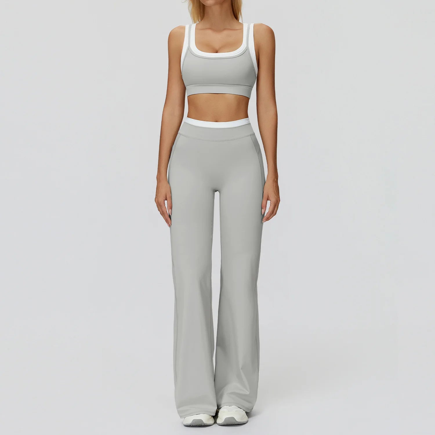 2PCS Sportswear Women Yoga Set Gym Clothes Workout Outfits Sportswear Yoga Suits Fitness Set Tracksuits Sports Bra Gym Leggings