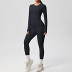 JUREN 2PCS Yoga Suit Sports Set Women Sportswear Gym Set Women Tracksuit Running Workout Long Sleeve Sports Shirt Yoga Clothing
