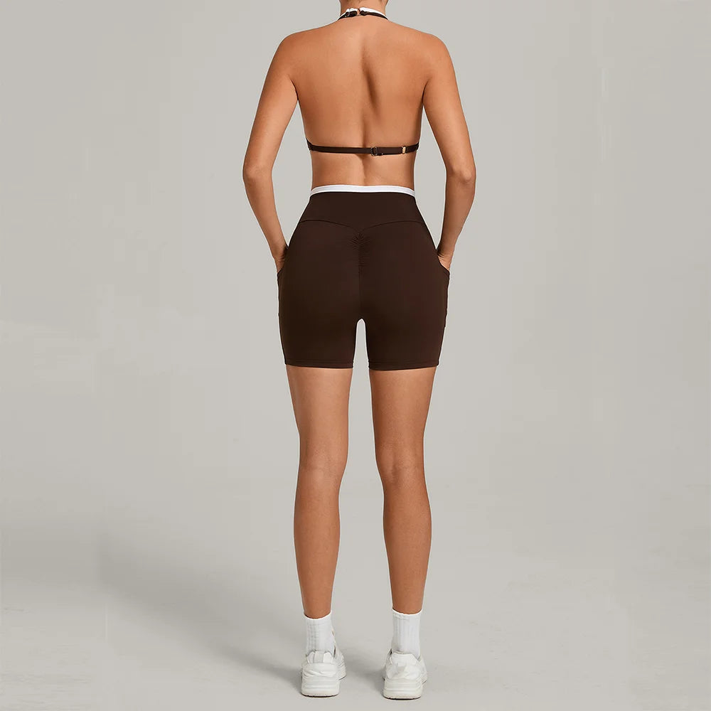2 Pieces Yoga Set Women's Tracksuit Fitness Outfits Sexy Sport Bra High Waist Sports Shorts Gym Clothes Workout Suit Sporstwear