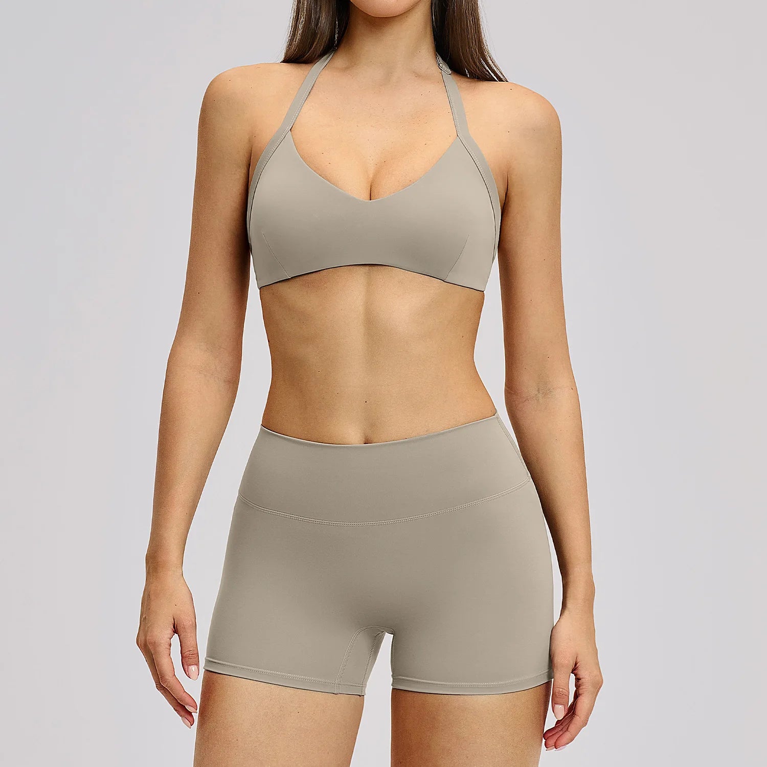2 Pcs Yoga Suit Women Tracksuit Fitness Outfits Gym Clothes Halter Sports Bra Matching Shorts Shorts Workout Sets Gym Set Outfit