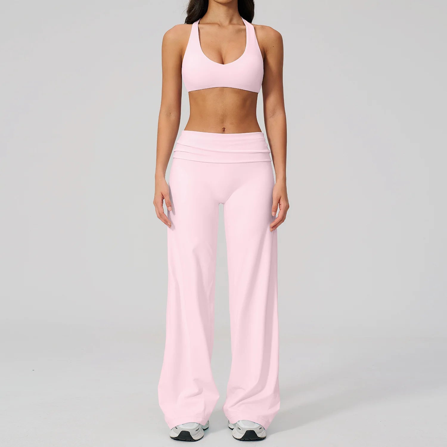 2PCS Yoga Suit Women Tracksuit Sports Set Gym Set Running Workout Clothes Short Sleeves Sports Bra Athletic Wear Yoga Clothing