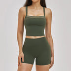 Yoga Set 2PCS Women's Tracksuit Athletic Wear Fitness Clothes Gym Outfits Workout Sets Push Up Clothes Sports Bra Leggings Suit