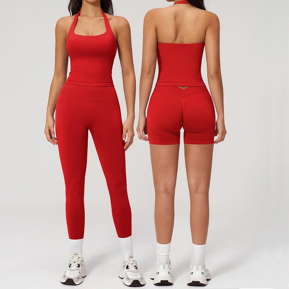 2PCS Yoga Outfit Women Tracksuit Athletic Wear Pilates Fitness Suit Gym Clothes Workout Push Up Clothes Sports Bra Leggings Suit