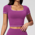 Women Clothes Yoga Top Sport T Shirts Fitness Clothes Workout Short Sleeve Yoga Shirt Gym Top Running Active Wear Sport Crop Top