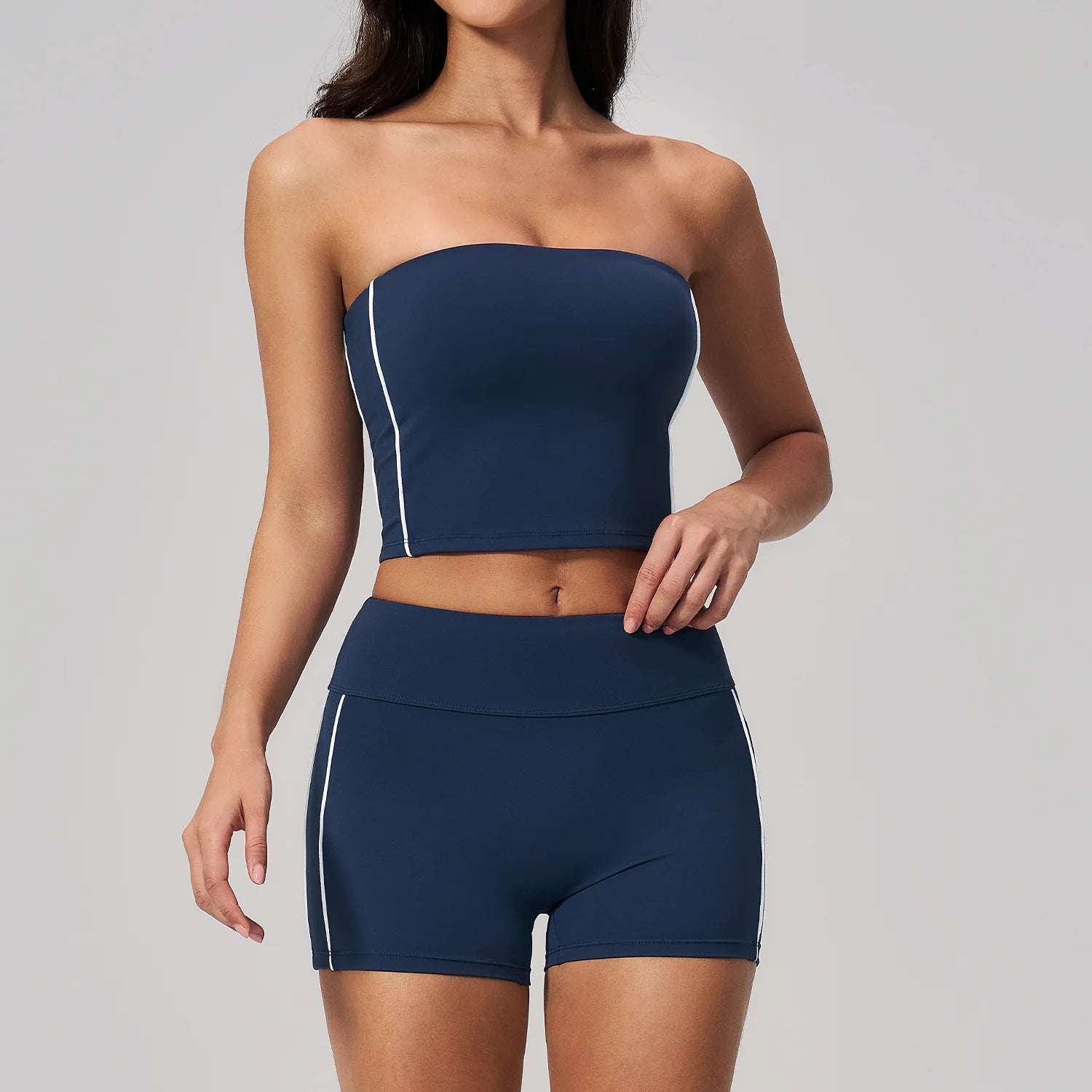 Women's Tracksuit 2PCS Yoga Clothes Athletic Wear Pilates Fitness Suit Gym Outfits Workout Sets Push Up Sports Bra Capri Pants