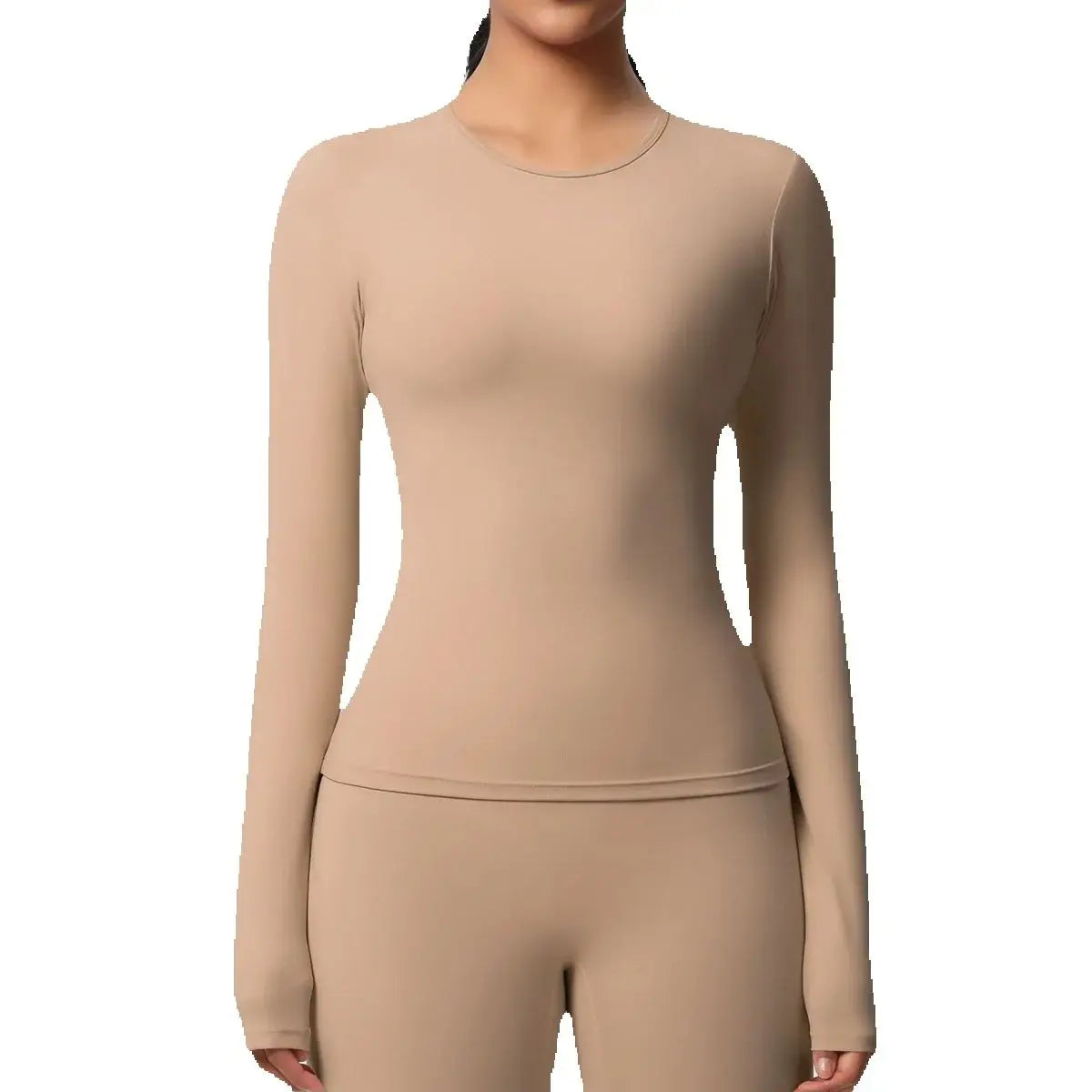 JUREN Yoga Shirts For Women Long Sleeve Fitness Running Push Up Gym Clothes Workout Dry Fit Breathable High Elastic Sports Top