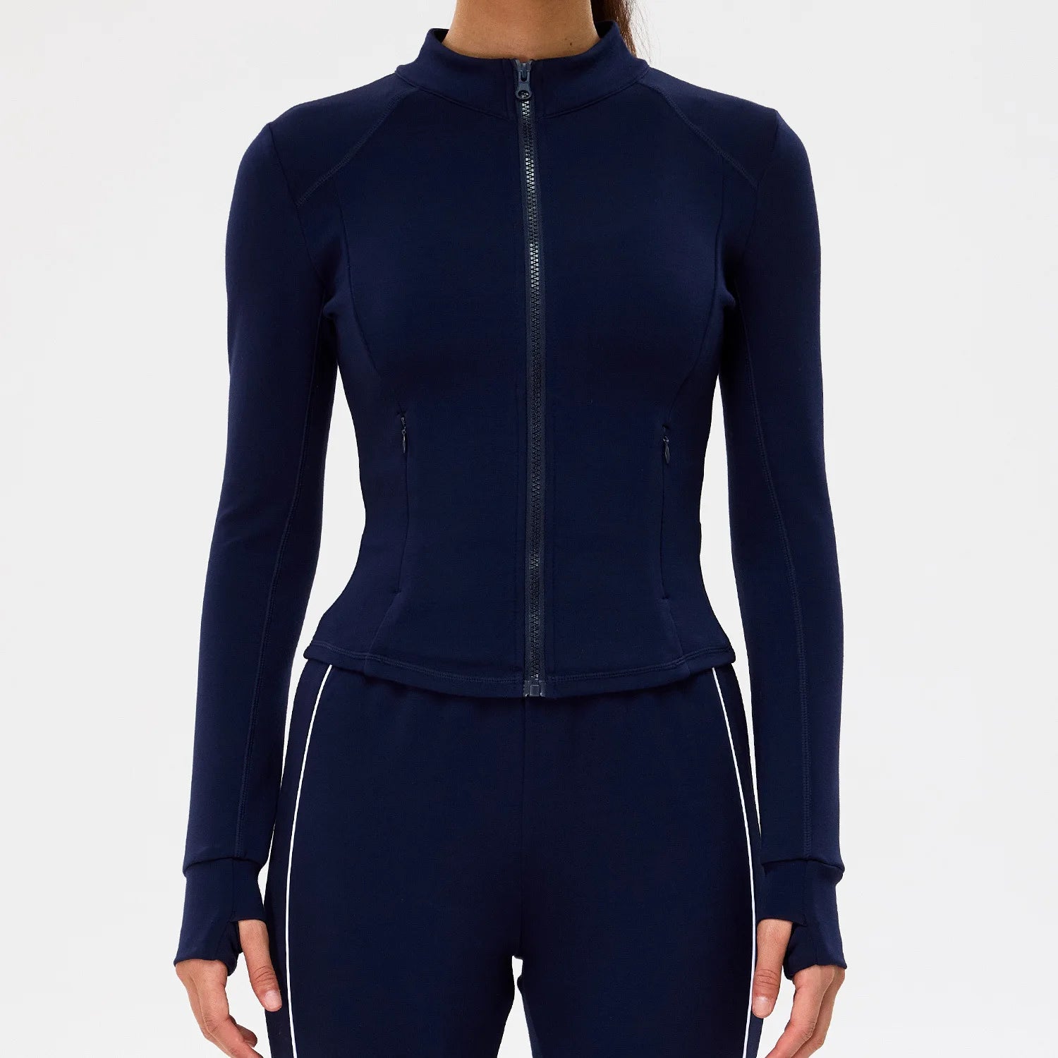 Zipper Jacket Women Long Sleeve Crop Tops Yoga T-shirts Sports Top Running Shirts Sexy Quick Dry Fitness Gym Clothes Sport Wear