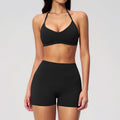 Women Tracksuit 2PCS Yoga Suit Fitness Capri Pants Gym Clothes Sports Bra High Waist Shorts Workout Sets Gym Set Outfits