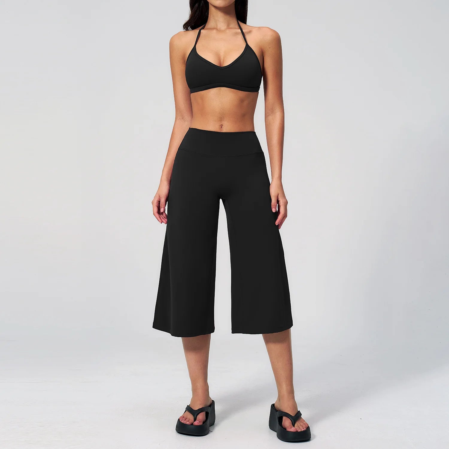 Women Tracksuit 2PCS Yoga Suit Fitness Capri Pants Gym Clothes Sports Bra High Waist Shorts Workout Sets Gym Set Outfits
