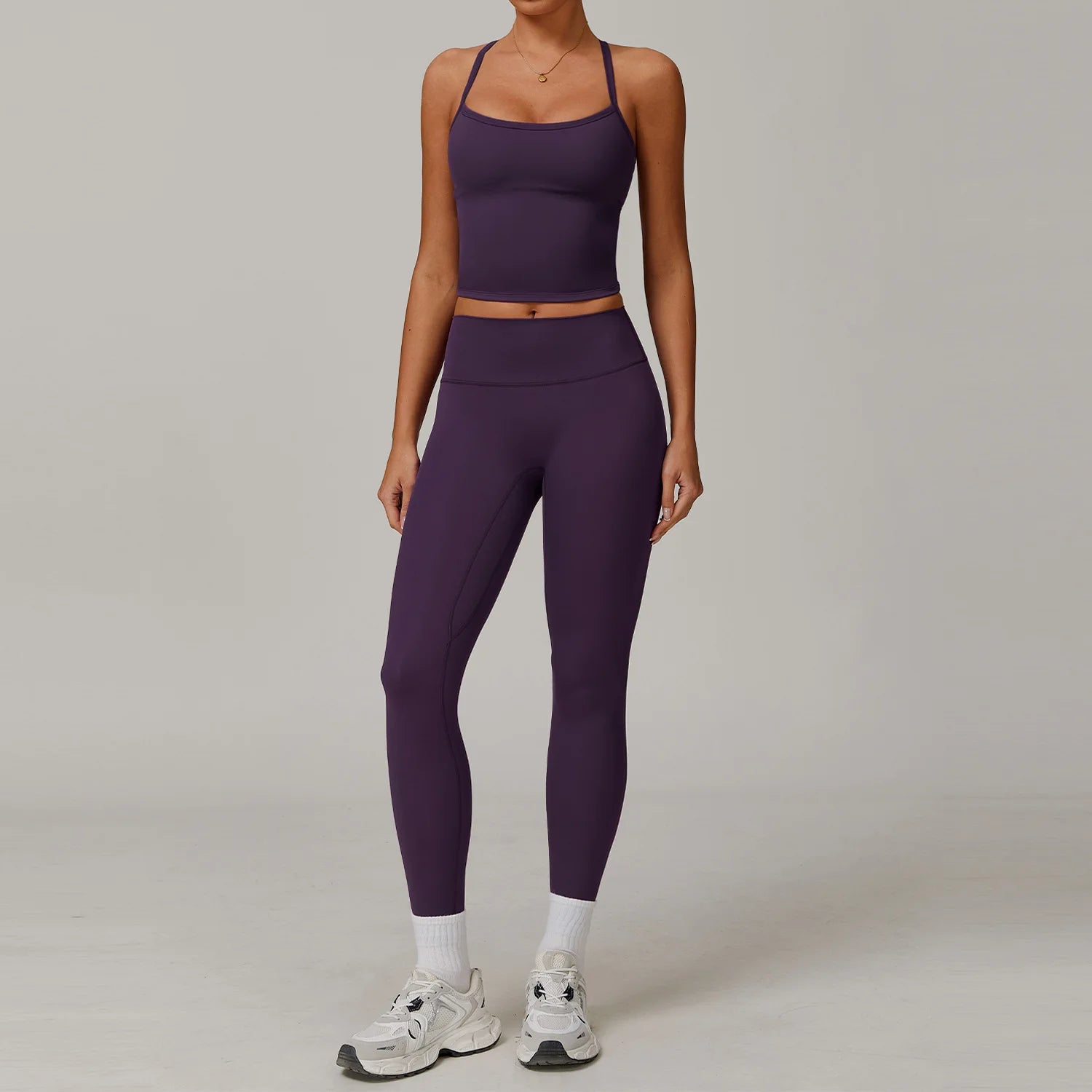 2PCS Yoga Set Women's Tracksuit Workout Outfits Push Up Sportswear Gym Clothing Running High Waist Leggings Fitness Sports Suits
