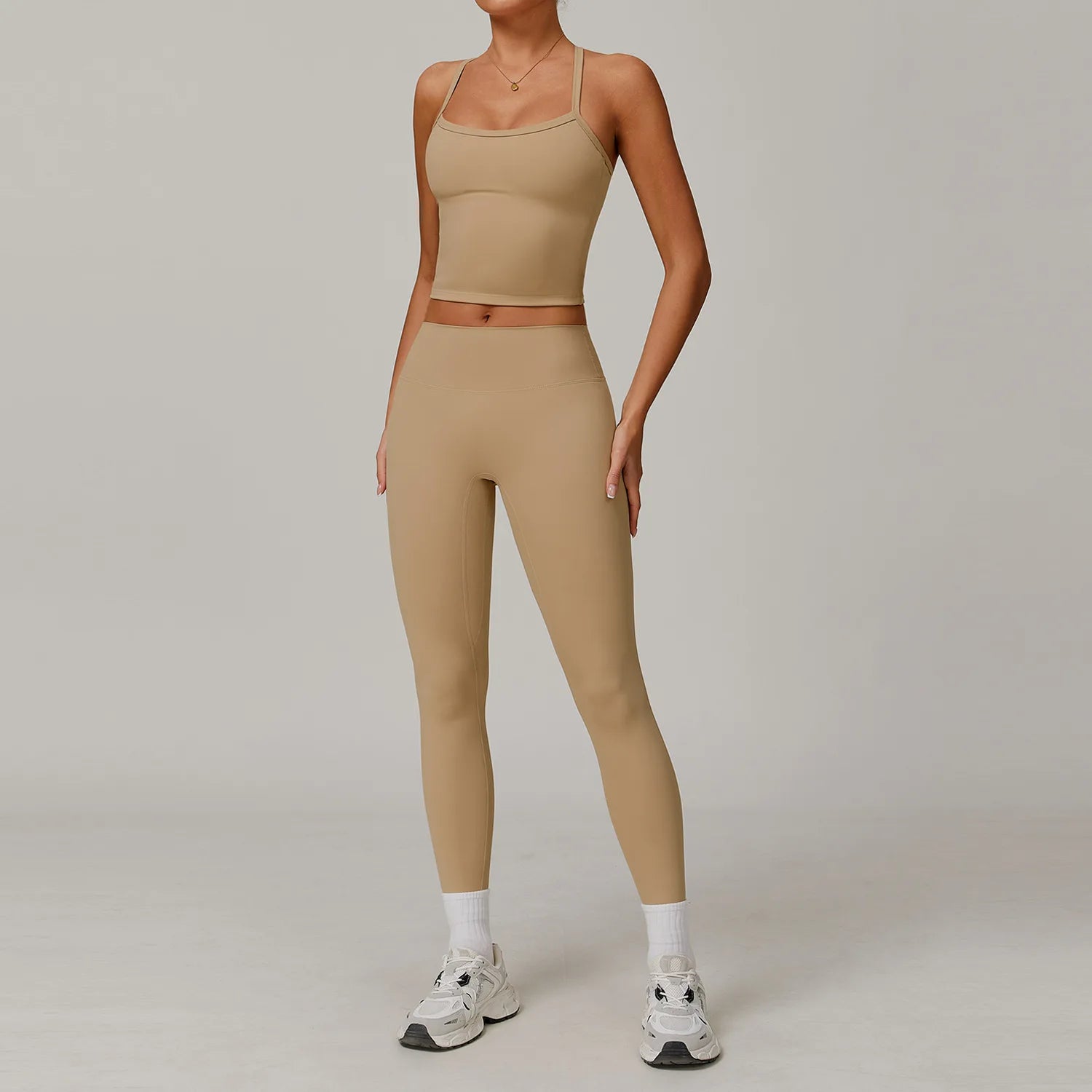 2PCS Yoga Set Women's Tracksuit Workout Outfits Push Up Sportswear Gym Clothing Running High Waist Leggings Fitness Sports Suits