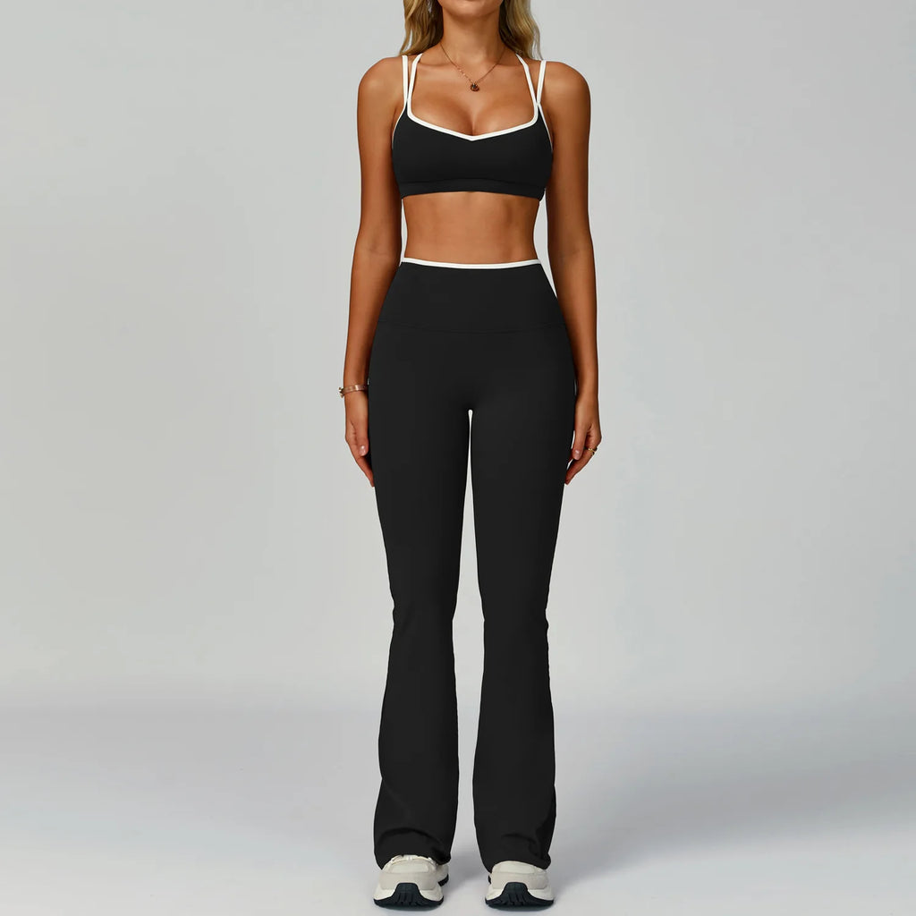 Gym Tracksuit Yoga Set 2 Pieces Workout Outfits Fitness Sportswear High Waist Leggings Sports Bra Athletic Wear Women Clothes