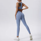 Zipper Yoga Set Women's Tracksuit Yoga Jumpsuits One Piece Workout Bodysuits Rompers Sportswear Gym Set Workout Clothes Women