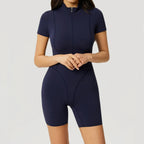Women Bodysuits Tummy Control Butt Lifting Shapewear Fitness Short Sleeves Sports Jumpsuits Yoga Set Gym Push Up Workout Clothes