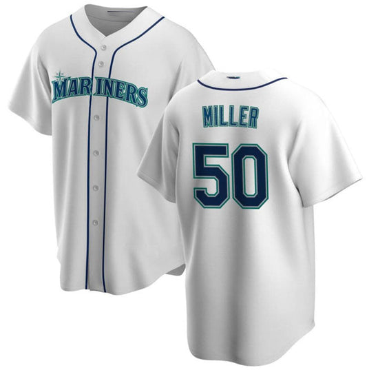 Seattle Mariners #50 Bryce Miller White Home Limited Stitched Baseball Jersey