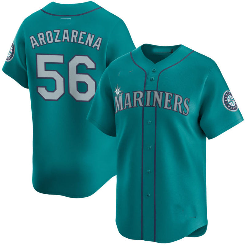 Seattle Mariners #56 Randy Arozarena Aqua Alternate Limited Stitched Baseball Jersey