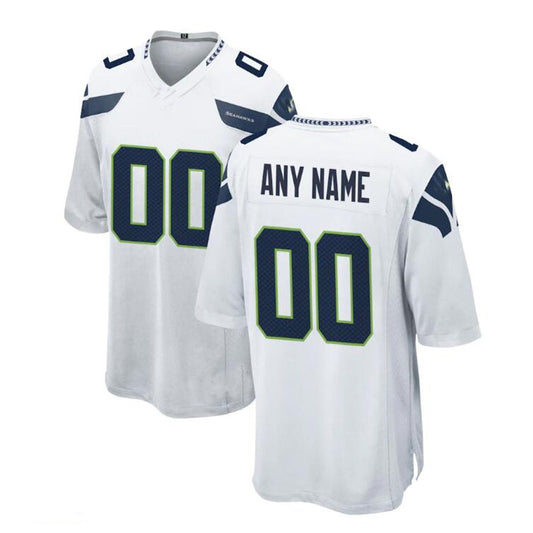 Custom S.Seahawks White Game Jersey Stitched Football Jerseys