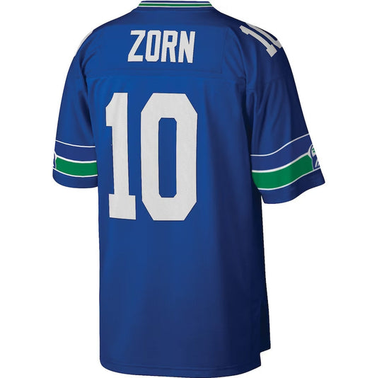 S.Seahawks #10 Jim Zorn Mitchell & Ness Legacy Replica Jersey - Royal Stitched American Football Jerseys