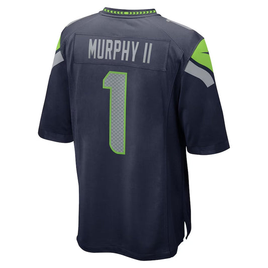 S.Seahawks #1 Byron Murphy II 2024 Draft First Round Pick Player Game Jersey - College Navy American Football Jerseys
