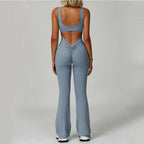 Gym Jumpsuit Women's Fitness Suit Yoga Sets Sports Overalls Woman Tracksuit Yoga Clothing Workout Sportswear Sexy Back V Rompers