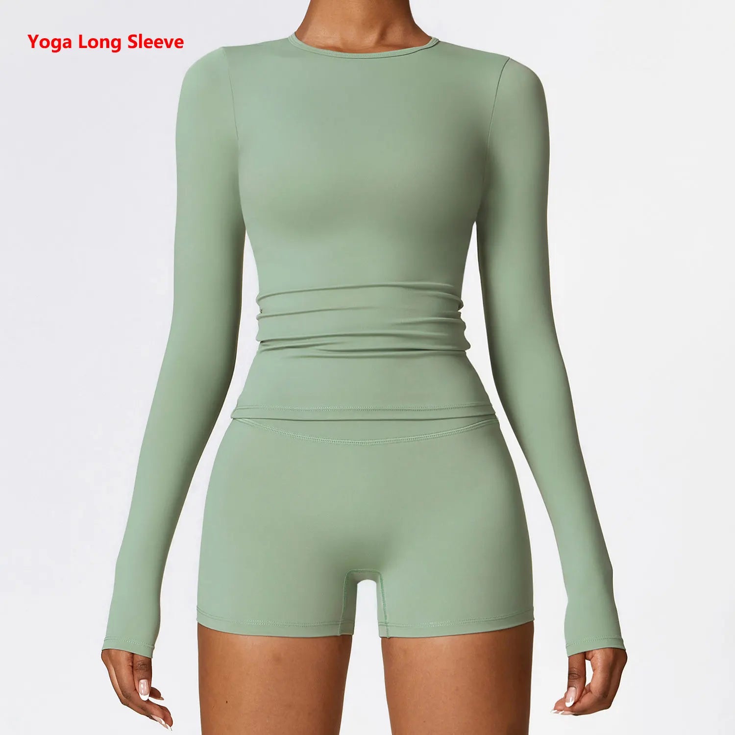 Yoga T-shirts Solid Sports Top Women Long Sleeve Gym Workout Running Shirts Sexy Exposed Navel Quick Dry Fitness Gym Sport Wear
