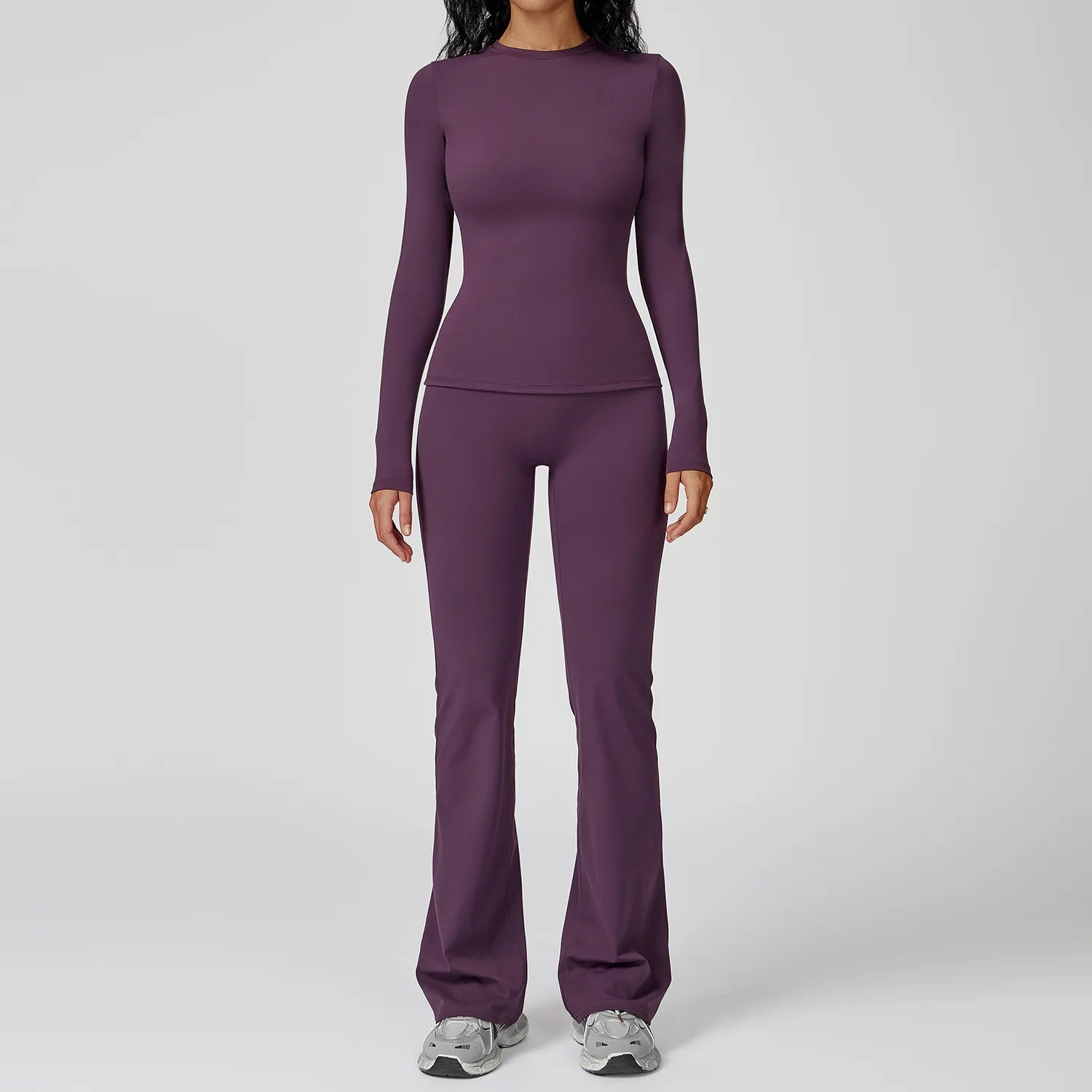 2PCS Yoga Suit Sports Set Gym Set Women Tracksuit Running Workout Clothes Female Long Sleeve Fitness Athletic Wear Yoga Clothing