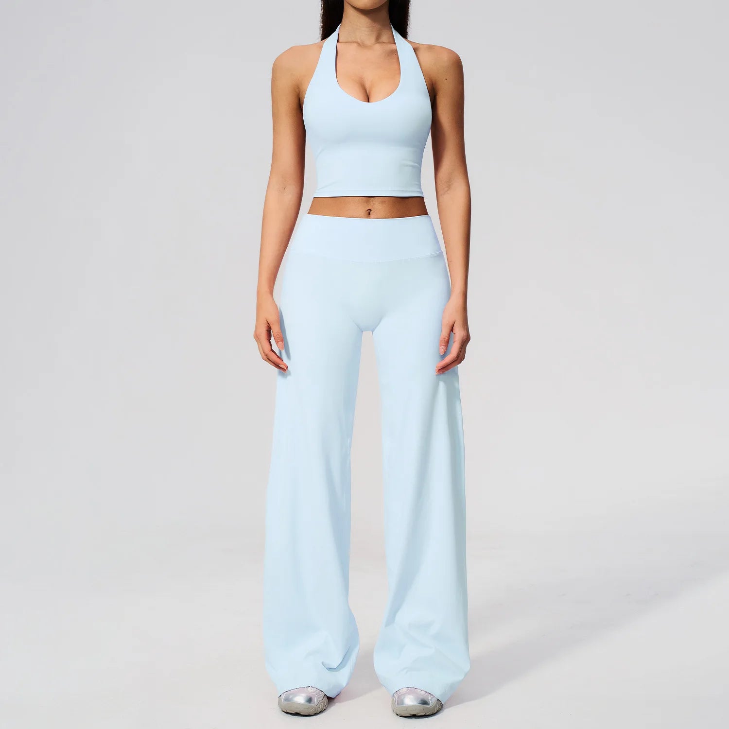 Yoga Set 2 Pieces Women Clothes Workout Outfits Fitness Sportswear Gym Tracksuit High Waist Leggings Sports Bra Athletic Wear