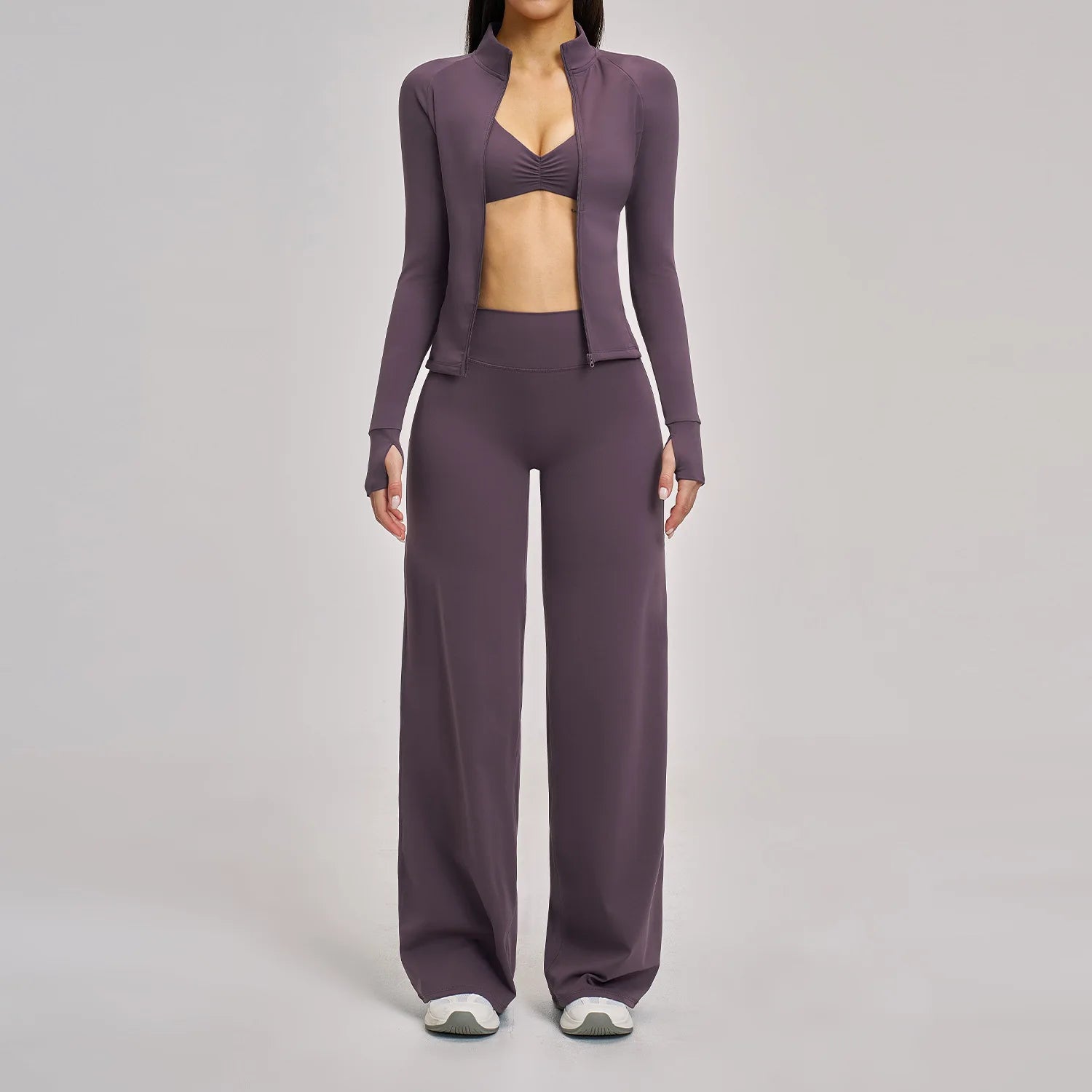 Yoga Suit 2/3PCS Sports Set Women Tracksuit Gym Set Running Workout Clothes Long Sleeve Sports Bra Athletic Wear Yoga Clothing