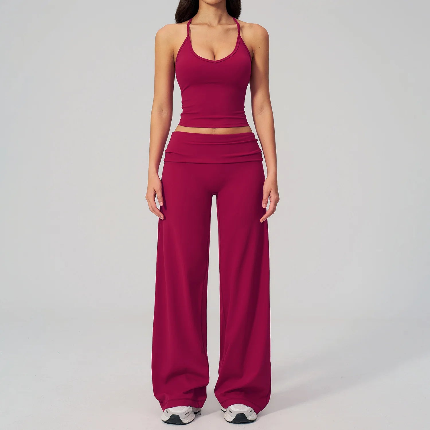 2PCS Yoga Suit Women Tracksuit Sports Set Gym Set Running Workout Clothes Short Sleeves Sports Bra Athletic Wear Yoga Clothing