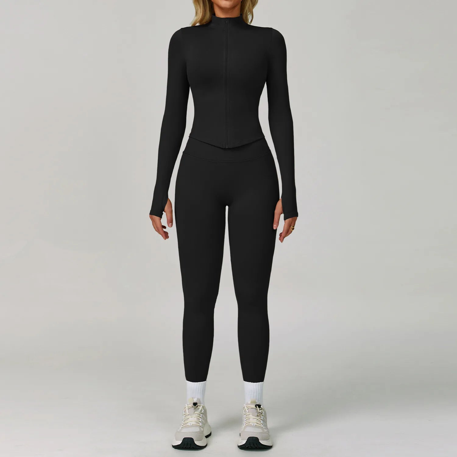 Seamless Yoga Suit 2PCS Sports Set Women Tracksuit Gym Running Workout Clothes Sports Long Sleeve Athletic Wear Yoga Clothing
